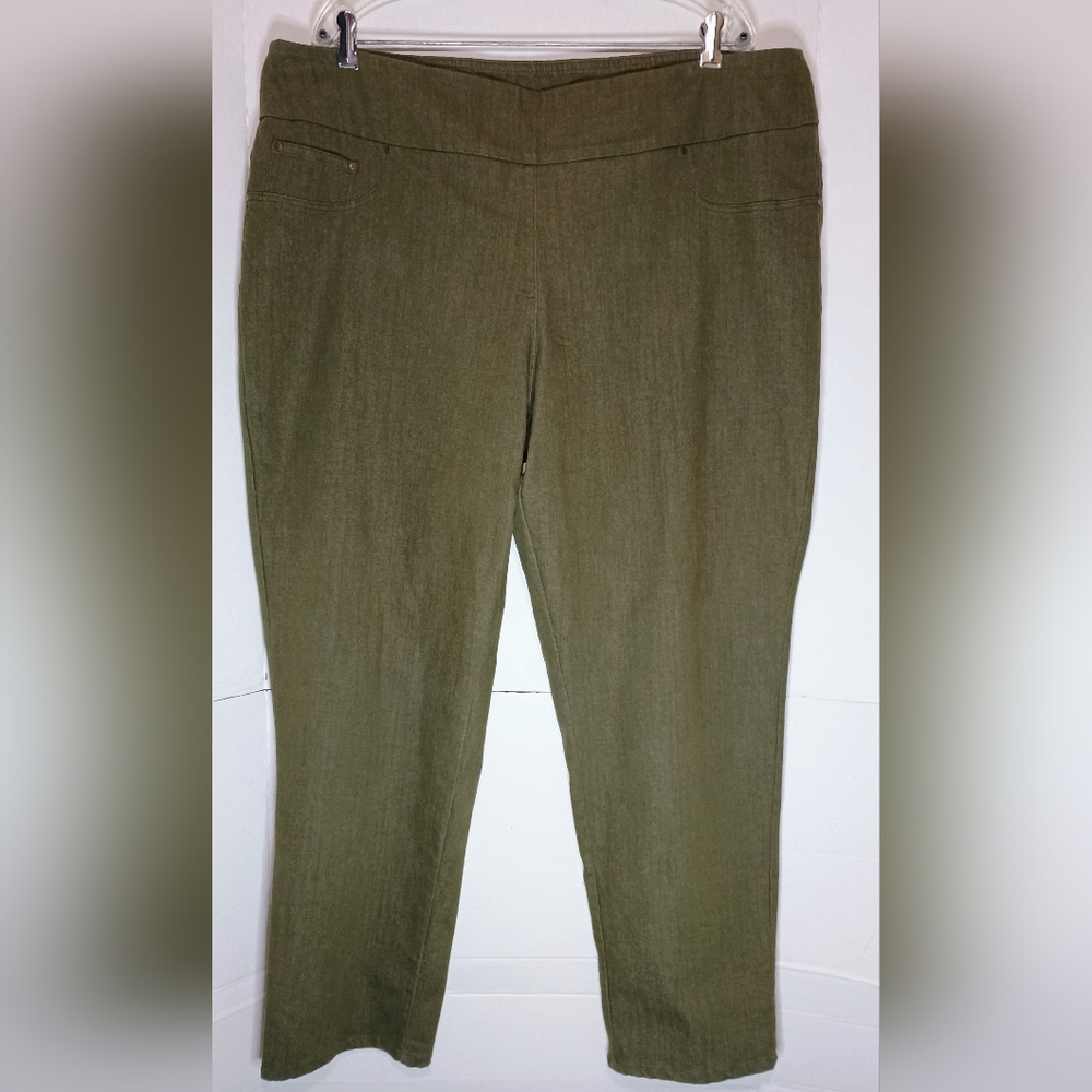 Ruby Rd Olive Green Women's Pants (Read)